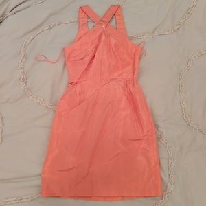 NWT J. Crew Whitley silk taffeta dress salmon pink